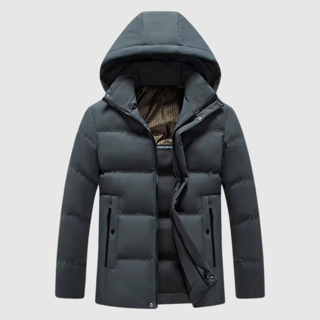 Marek – Veste d'hiver en duvet avec col haut et capuche chaude