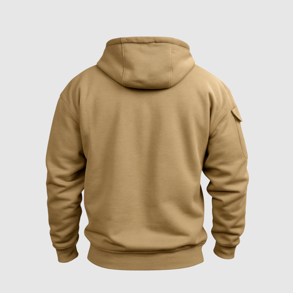 Daniel - Sweat à capuche sportif avec fermeture éclair et poche