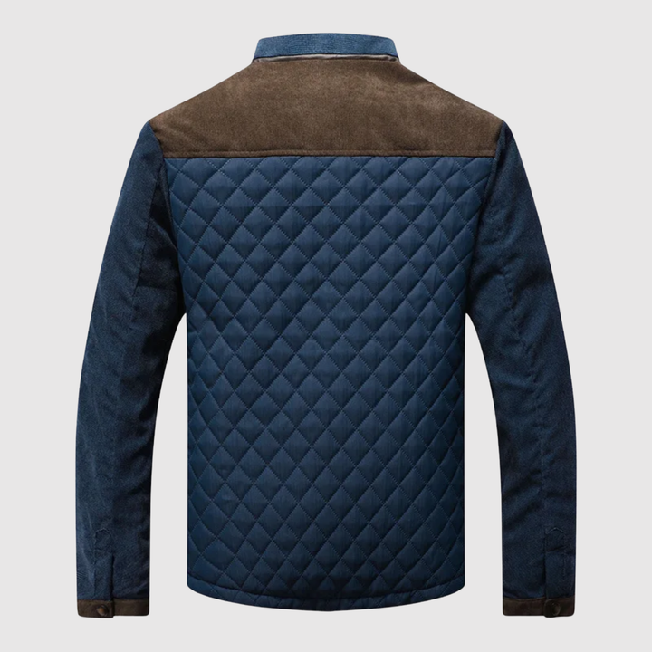 Šimon – Veste matelassée avec col contrastant en daim doux