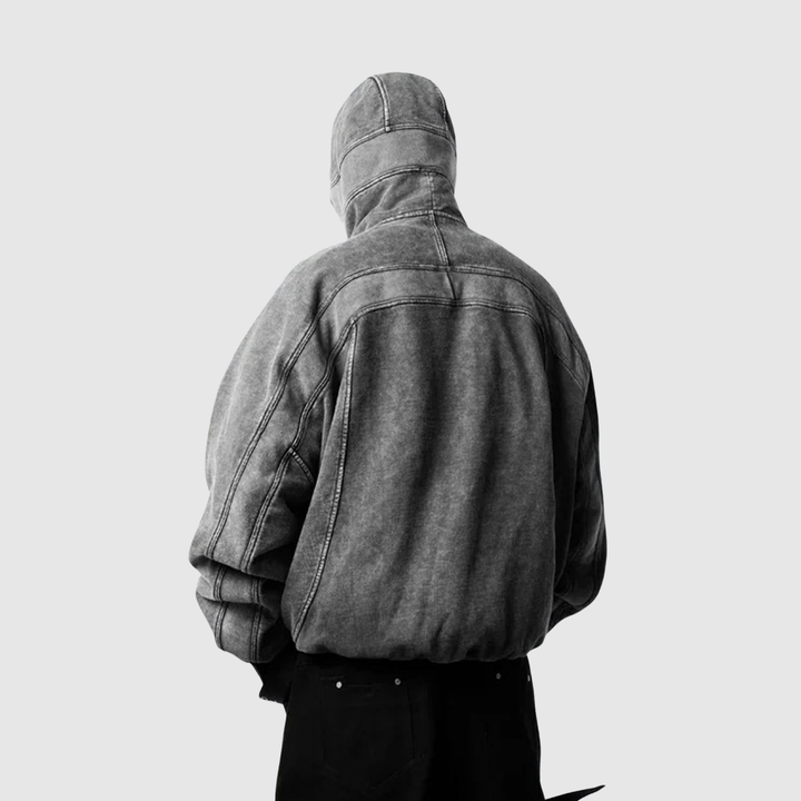 Daniel – Sweat à capuche volumineux avec fermeture éclair intégrale