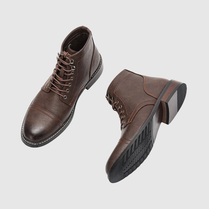 Oskar – Chaussures en Cuir dans une Élégance Brune et Finition en Daim