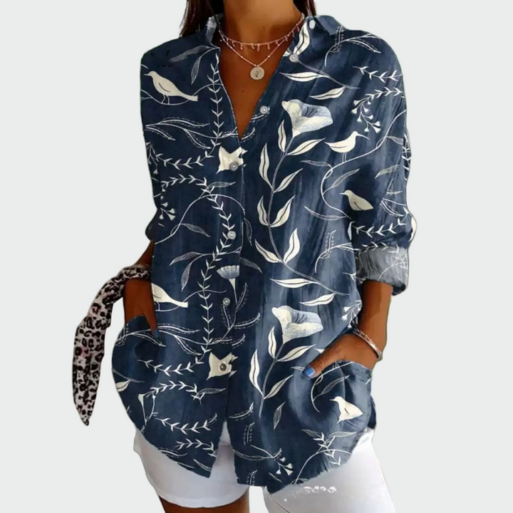 Chemise stylée avec imprimé floral