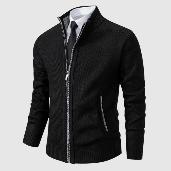Šimon - Pull tricoté avec fermeture éclair