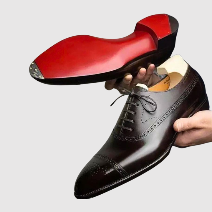 Oskar – Chaussures en Cuir Classiques avec Semelle Rouge