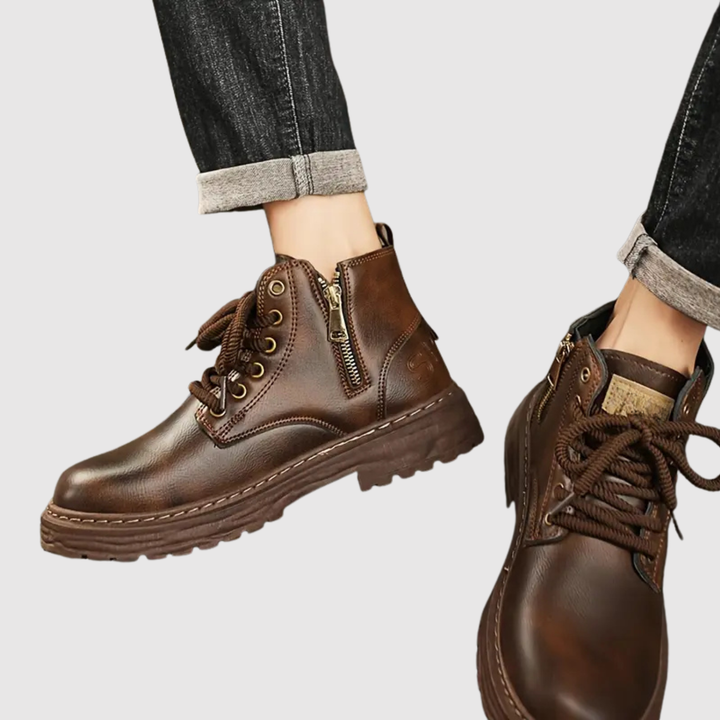 Oskar - Chaussures en cuir pour hommes avec semelle durable