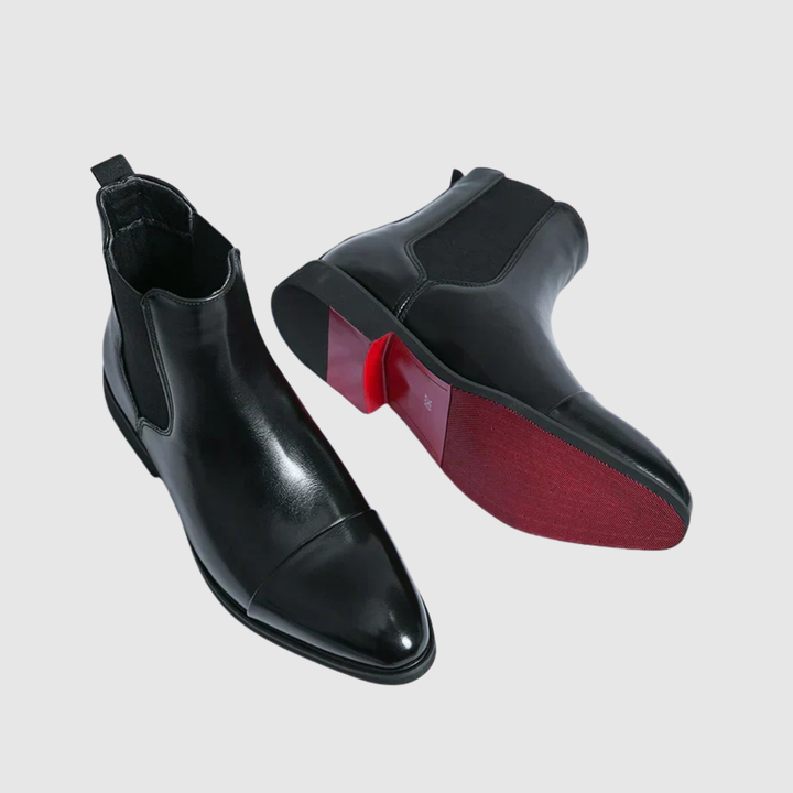 Oskar – chaussures Chelsea en cuir avec semelle rouge