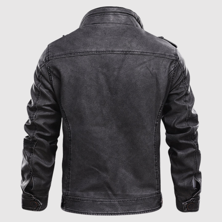 Dorian – Veste en cuir avec fermeture éclair et design urbain moderne