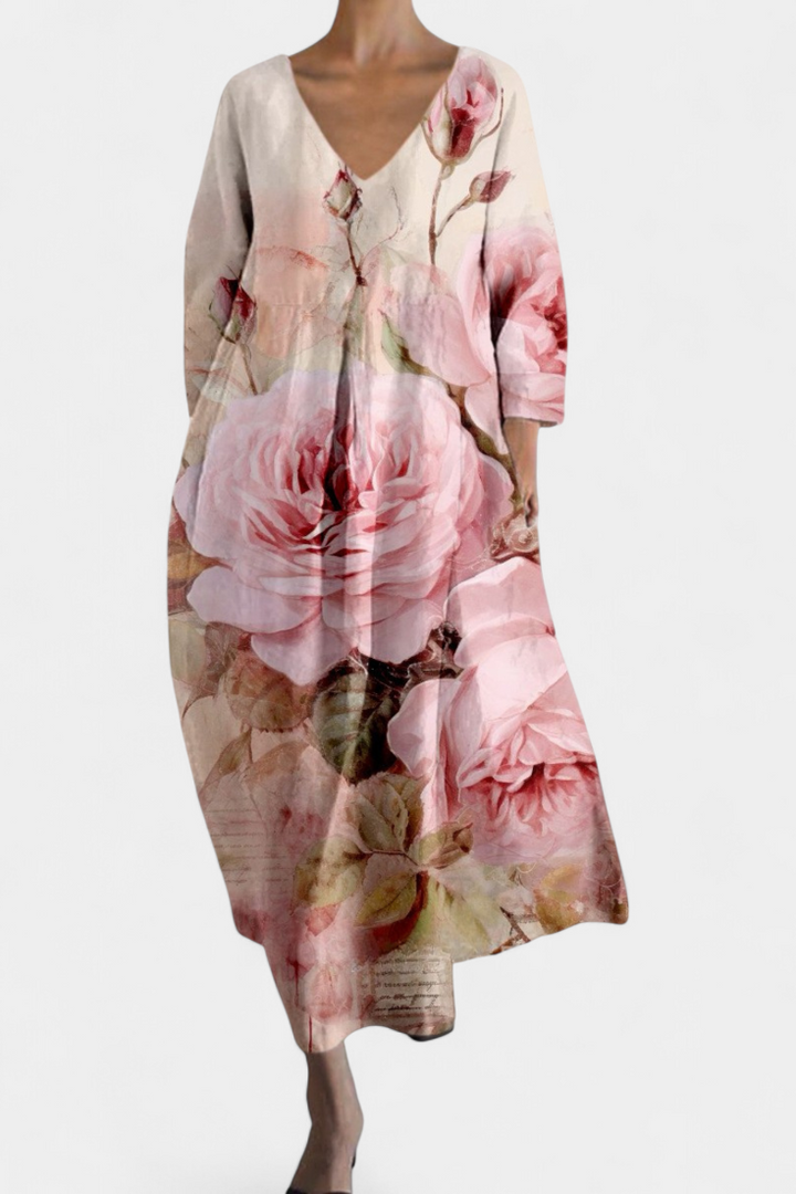 Ana - Robe Fluide avec Imprimé