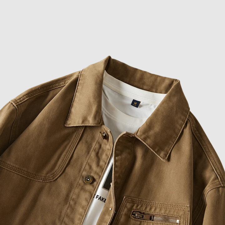Šimon – Veste en tissu ciré avec des détails pour usage quotidien