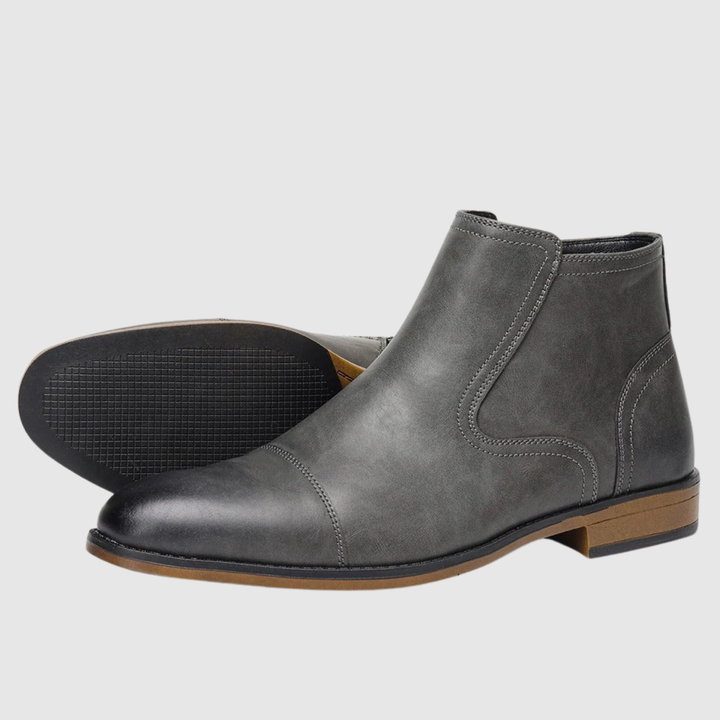 Viktor – Chaussures en cuir élégantes avec fermeture éclair