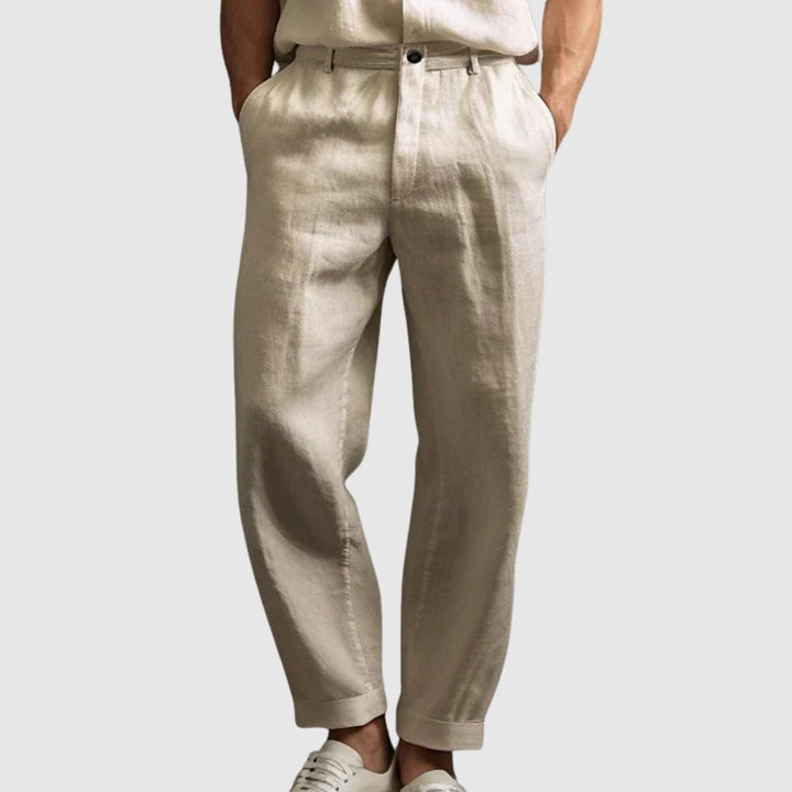 Leo - Pantalon d'été en coton et lin