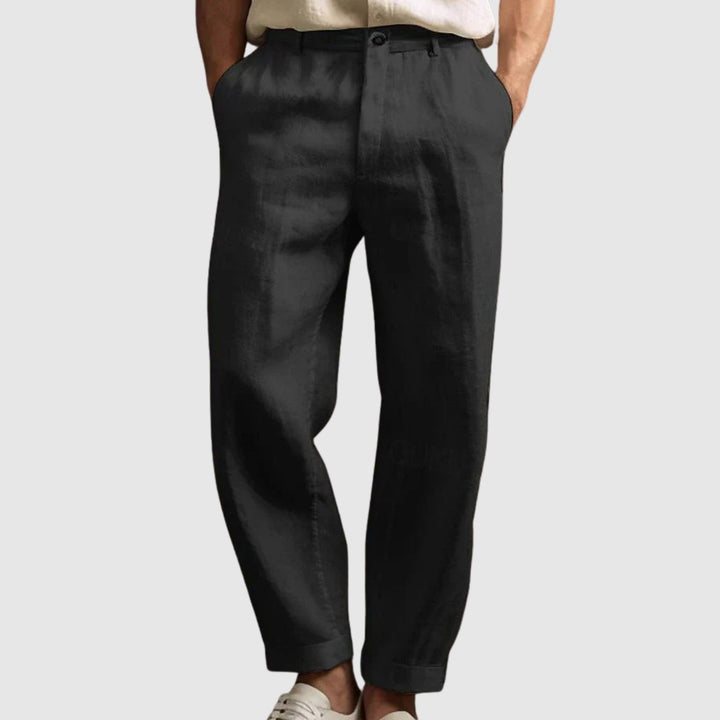 Leo - Pantalon d'été en coton et lin