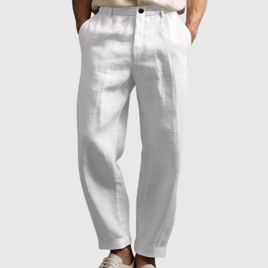 Leo - Pantalon d'été en coton et lin