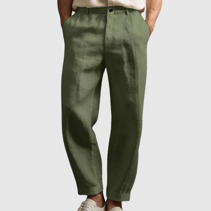 Leo - Pantalon d'été en coton et lin