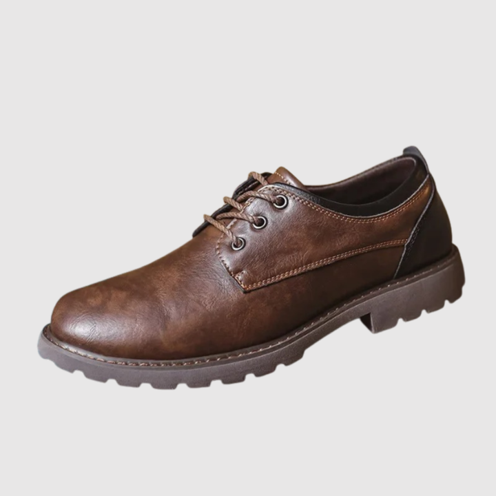 Viktor – Chaussures en cuir pour hommes solides avec semelle épaisse