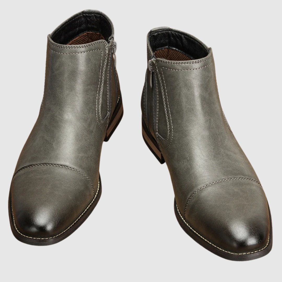 Viktor – Chaussures en cuir élégantes avec fermeture éclair