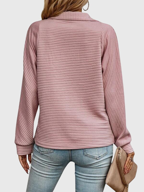 Christine | Pull élégant à demi zip