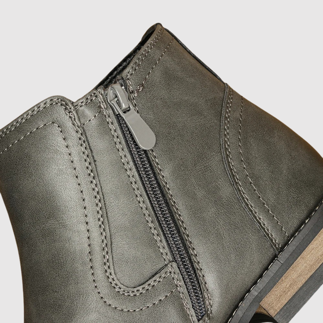 Viktor – Chaussures en cuir élégantes avec fermeture éclair