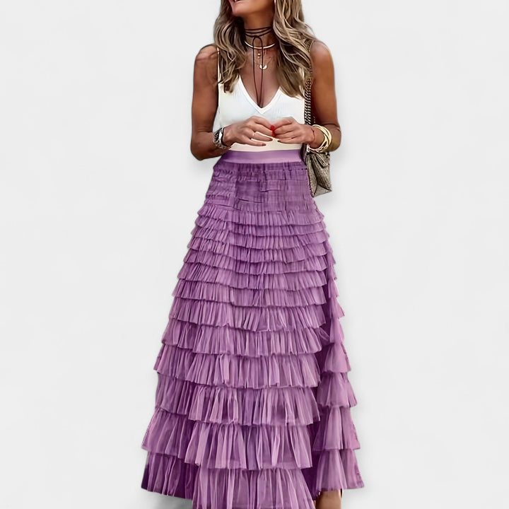 Jupe Boho avec Finition Satinée