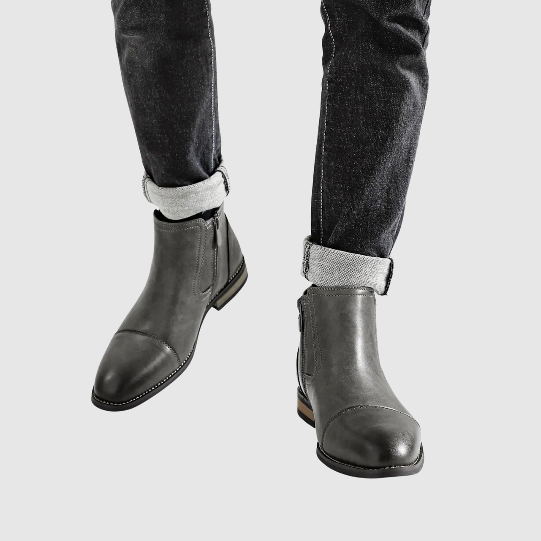 Viktor – Chaussures en cuir élégantes avec fermeture éclair