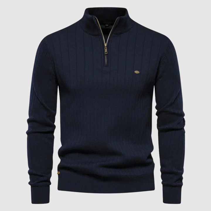 Daniel – Sweat à col zippé et tissage en mailles