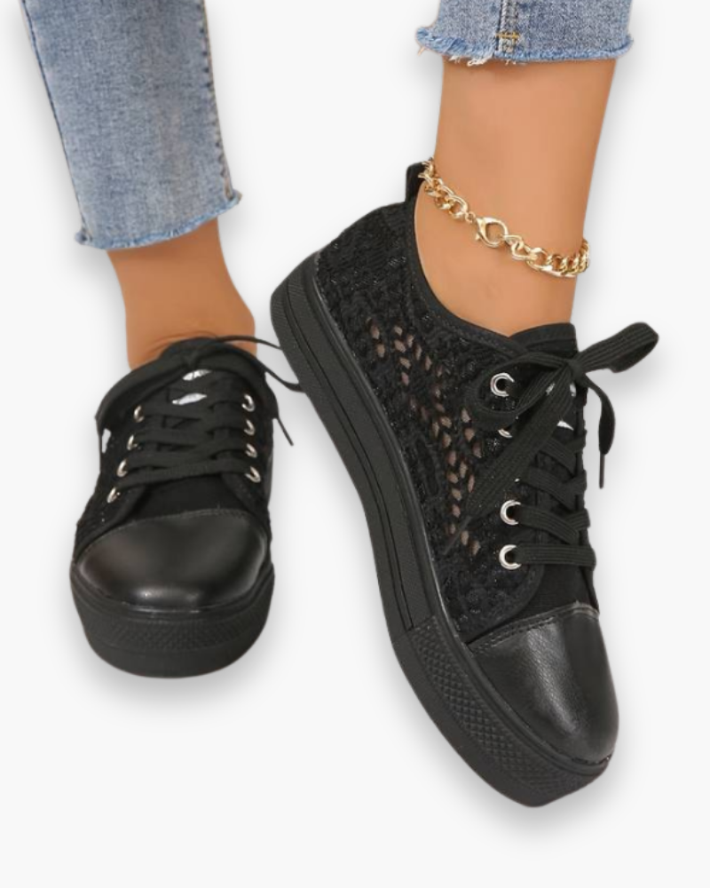 Fleur - Sneakers Dentelle Chic Respirantes Femme