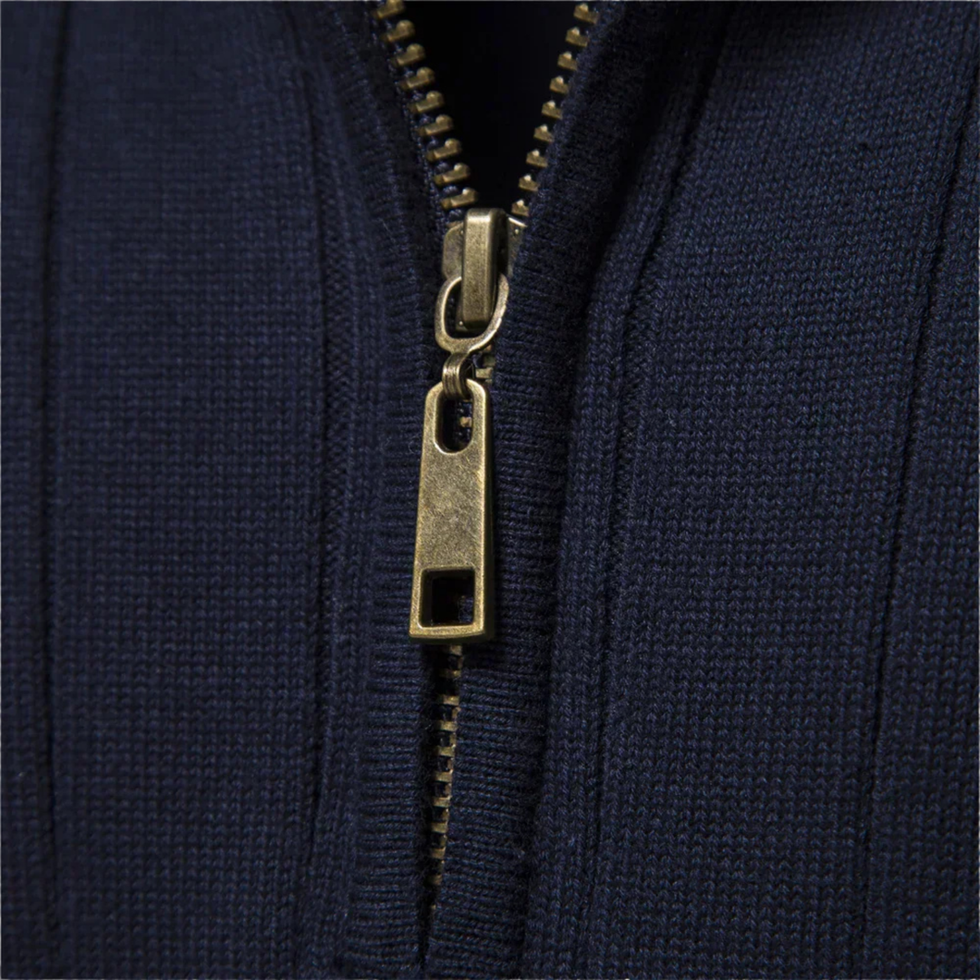Daniel – Sweat à col zippé et tissage en mailles