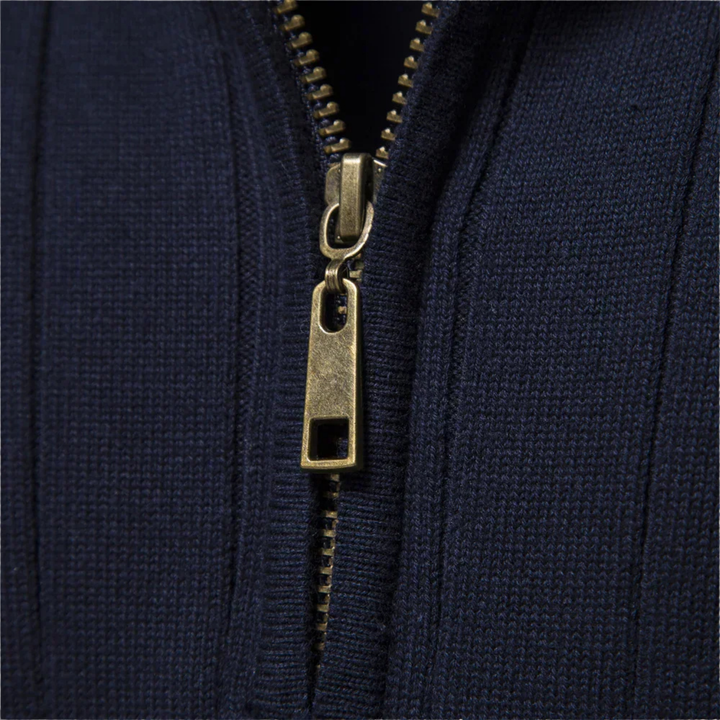 Daniel – Sweat à col zippé et tissage en mailles