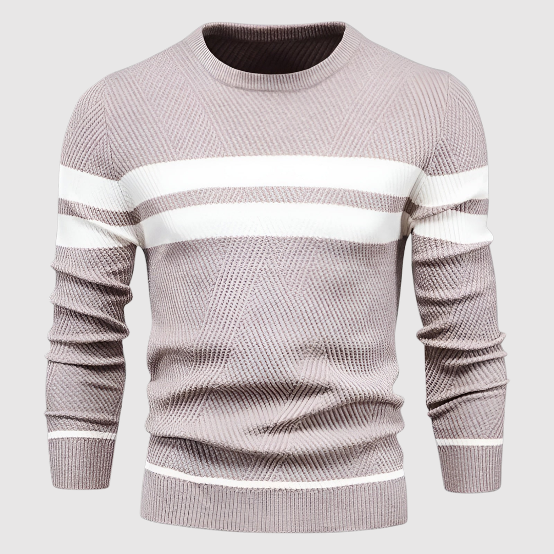 Daniel – Pull avec des rayures contrastées