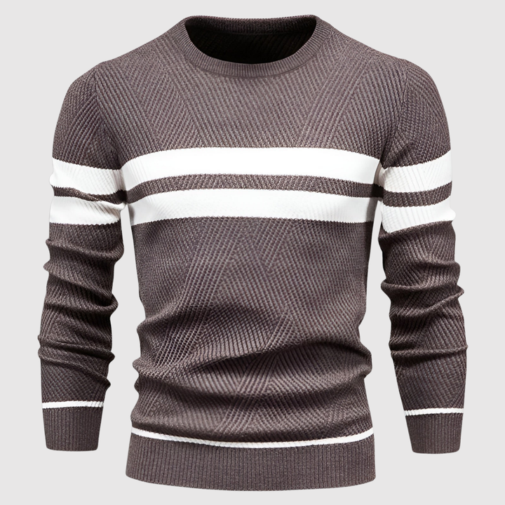 Daniel – Pull avec des rayures contrastées
