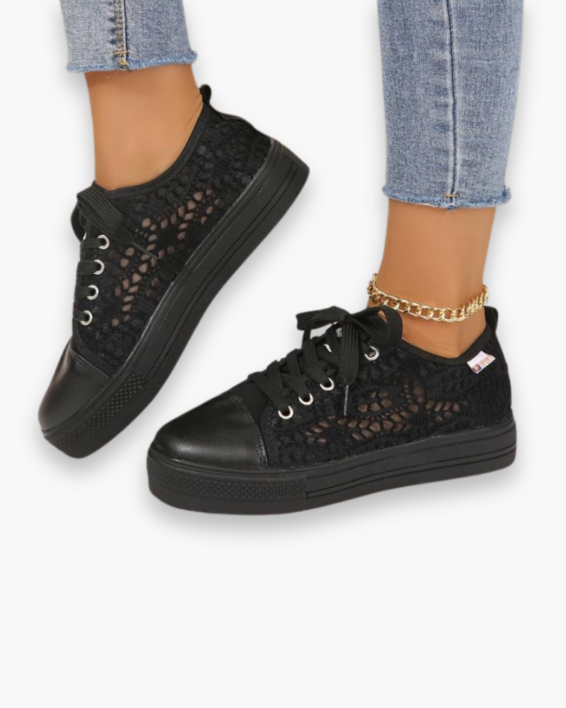 Fleur - Sneakers Dentelle Chic Respirantes Femme