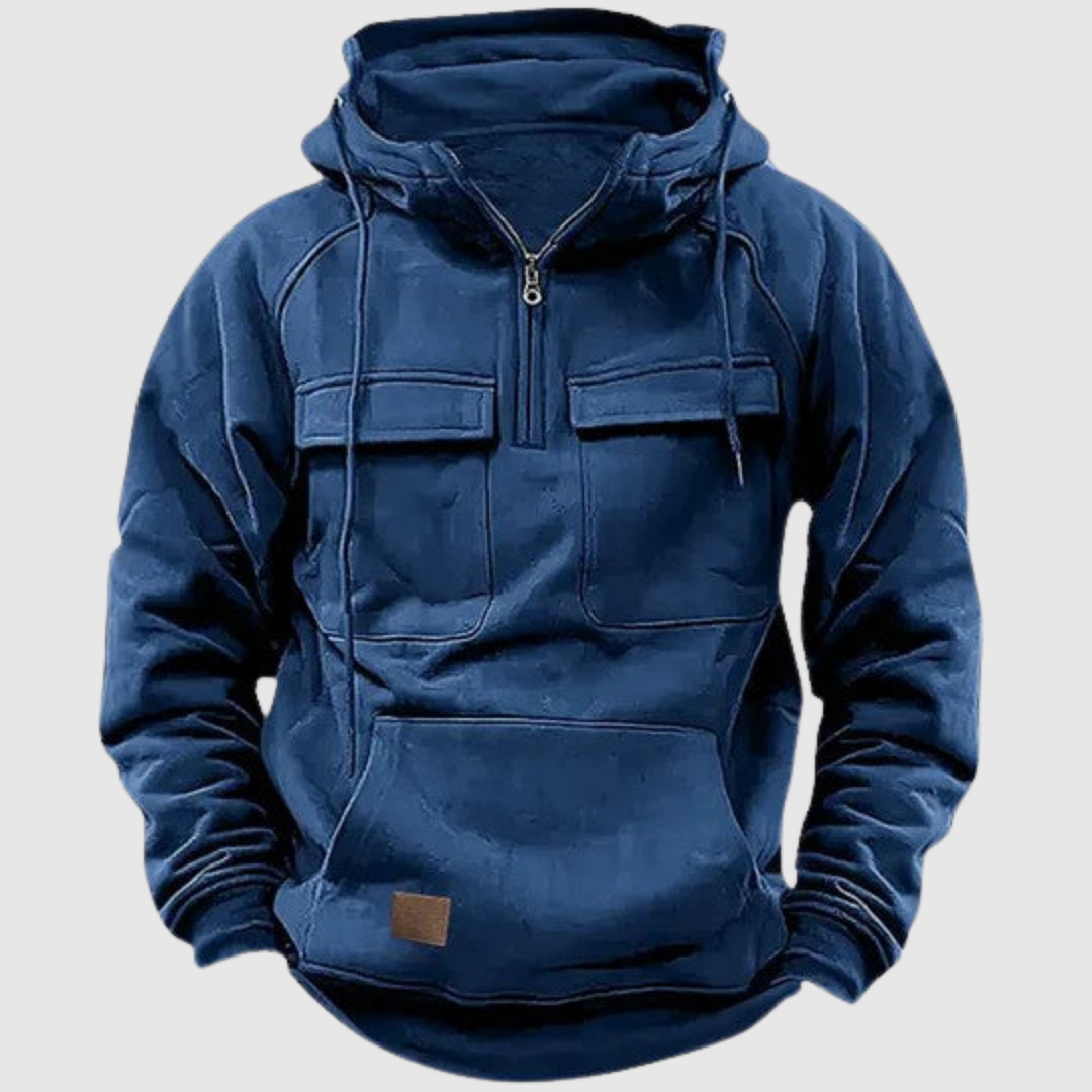 Daniel – Sweat à capuche tactique avec fermeture éclair et poches