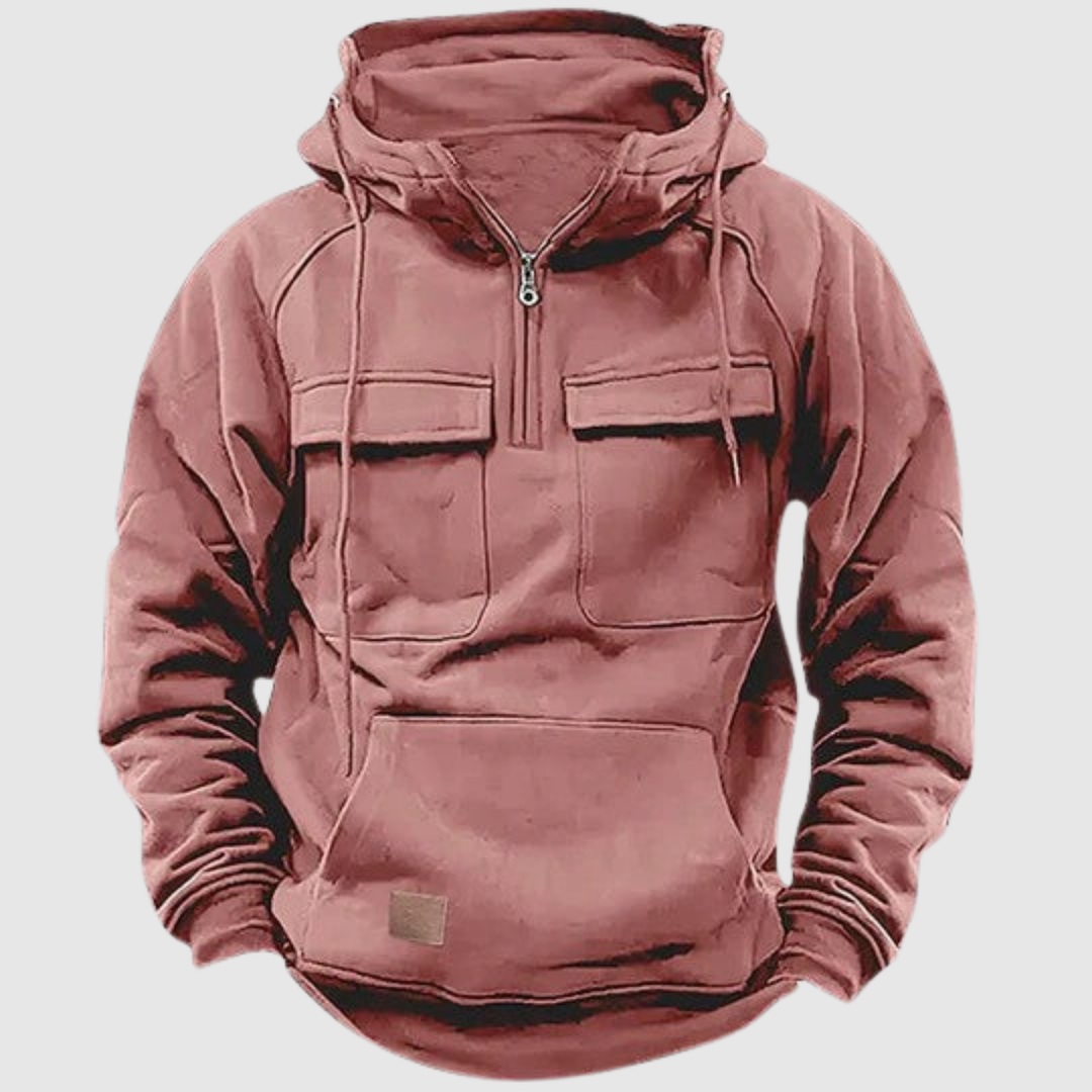 Daniel – Sweat à capuche tactique avec fermeture éclair et poches