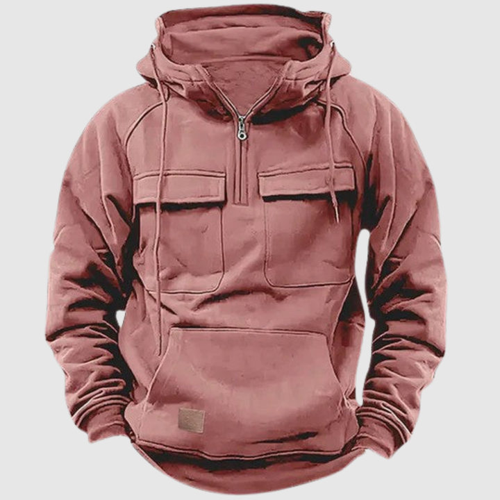 Daniel – Sweat à capuche tactique avec fermeture éclair et poches