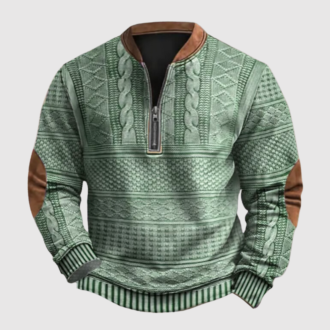 Daniel – Chemise avec motif et détail zippé