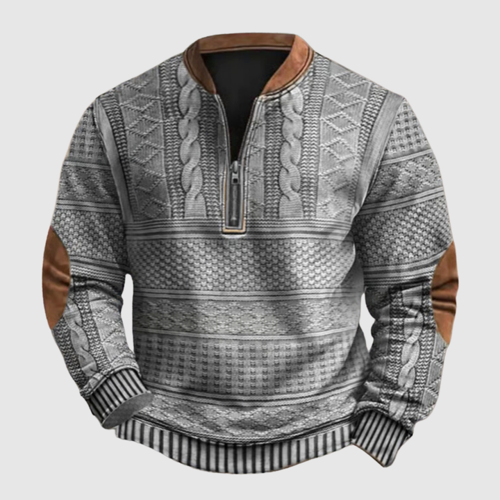 Daniel – Chemise avec motif et détail zippé
