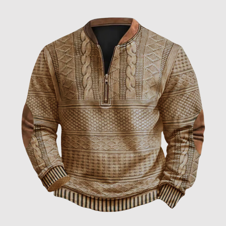 Daniel – Chemise avec motif et détail zippé
