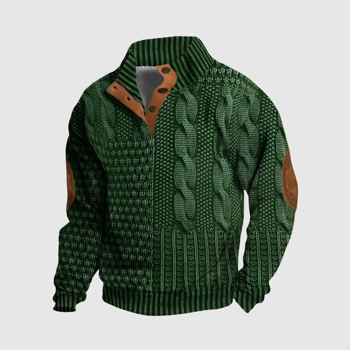 Daniel – Pull avec motif et détails contrastants