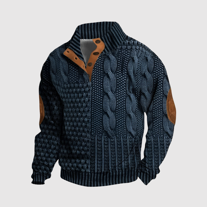 Daniel – Pull avec motif et détails contrastants