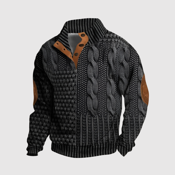 Daniel – Pull avec motif et détails contrastants