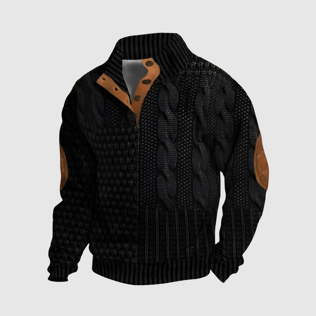Daniel – Pull avec motif et détails contrastants