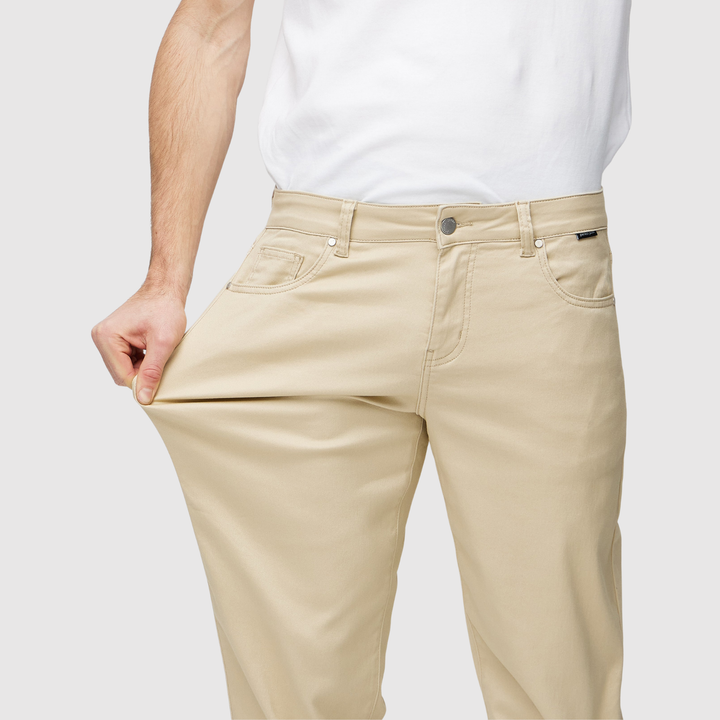 Bruno - Jeans coupe normale en beige