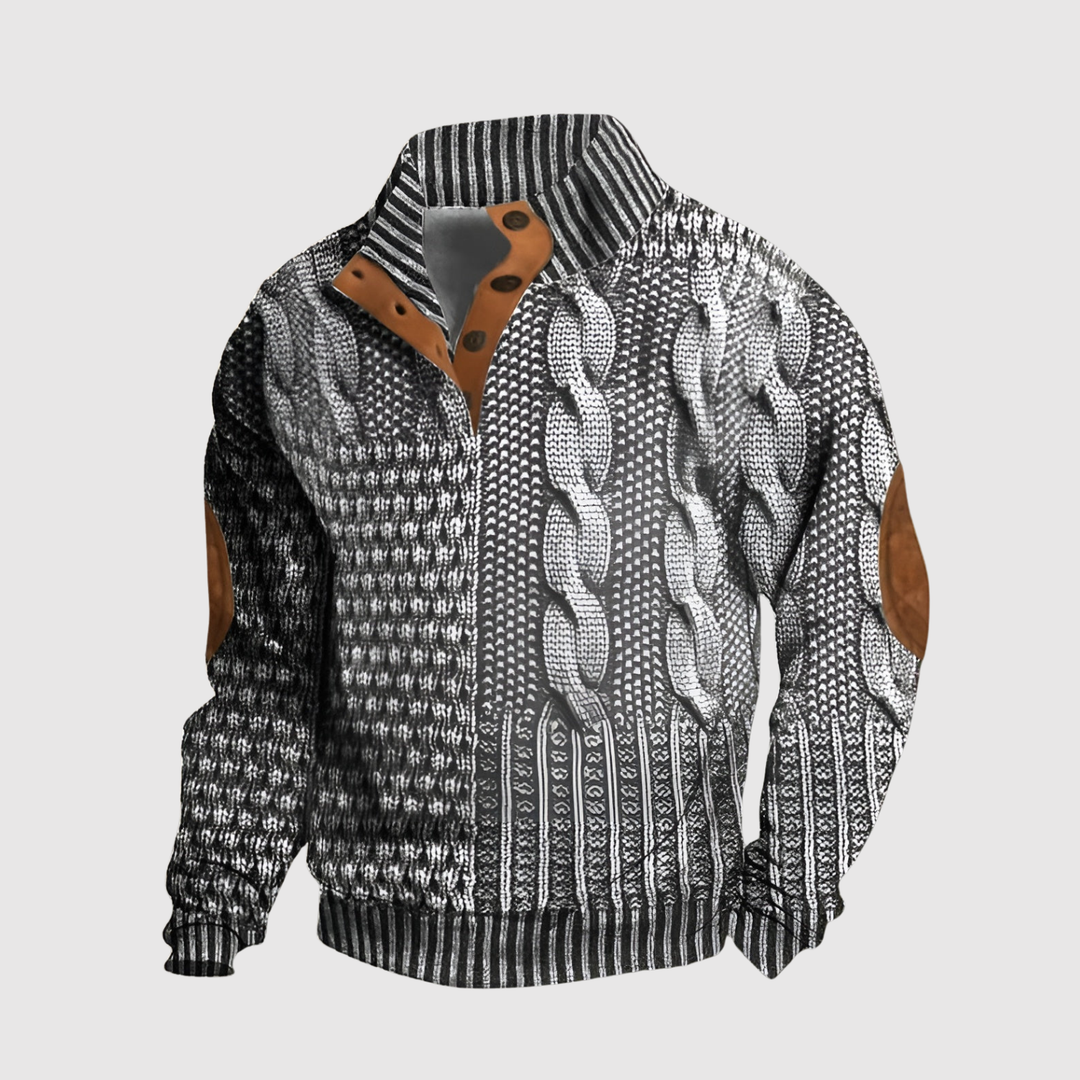 Daniel – Pull avec motif et détails contrastants