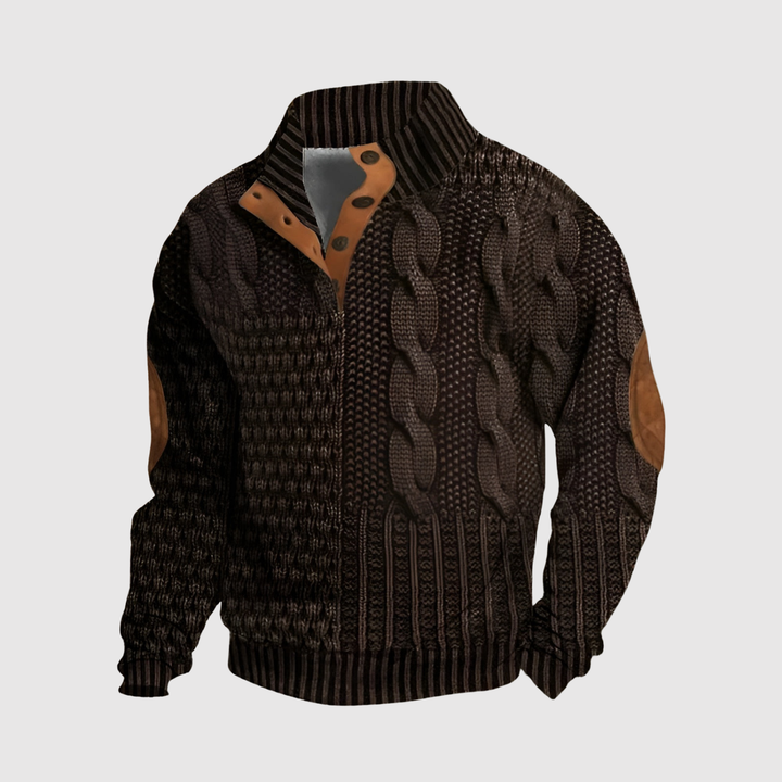 Daniel – Pull avec motif et détails contrastants
