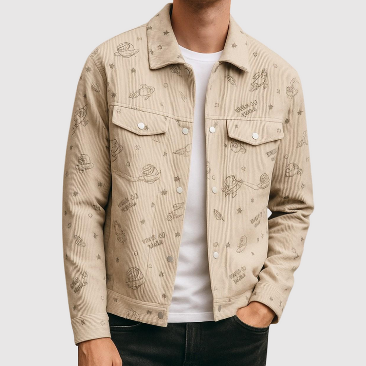 Šimon – Veste en velours avec motifs étoilés