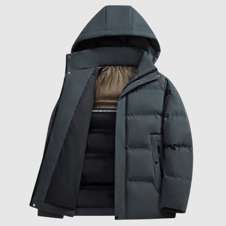 Marek – Veste d'hiver en duvet avec col haut et capuche chaude