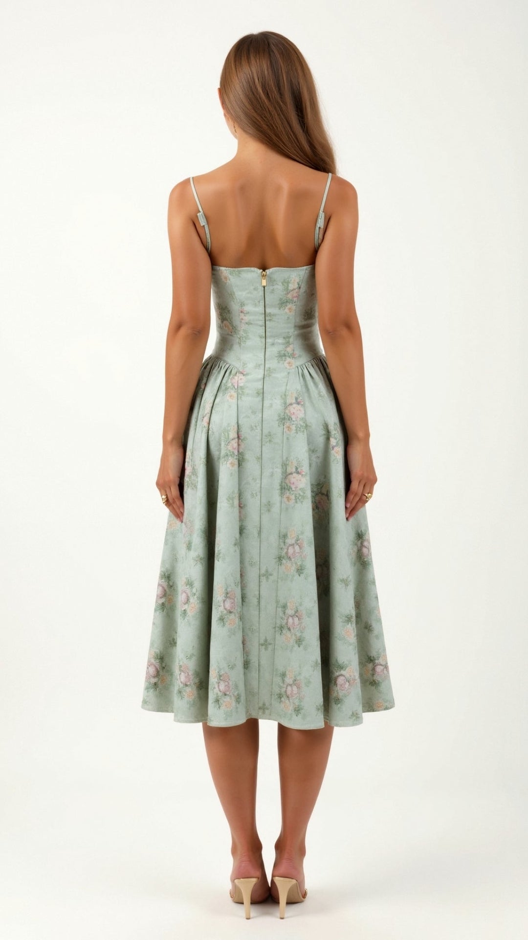 Odete - Robe midi à corsage structuré