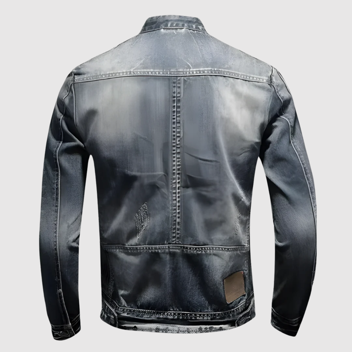 Šimon – Veste en jean avec un effet délavé moderne