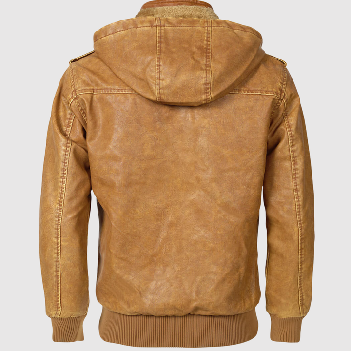 Dorian – Veste en cuir de luxe avec capuche amovible