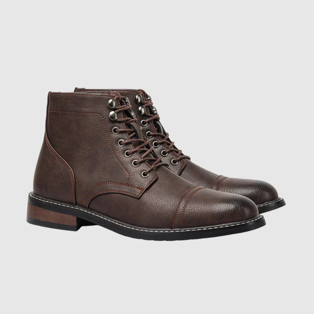 Oskar – Chaussures en Cuir dans une Élégance Brune et Finition en Daim